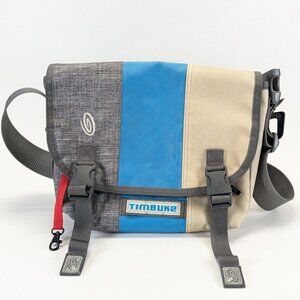Timbuk2 Classic Messenger Bag Tricolor Urban Commuter Carrier Blue Gray Cream